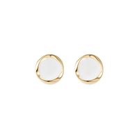 1 Pair Elegant Modern Style Korean Style Round Plating Copper 14k Gold Plated Ear Studs main image 5