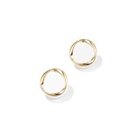 1 Pair Elegant Modern Style Korean Style Round Plating Copper 14k Gold Plated Ear Studs main image 6