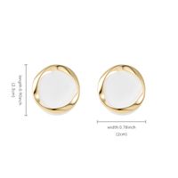 1 Pair Elegant Modern Style Korean Style Round Plating Copper 14k Gold Plated Ear Studs main image 7