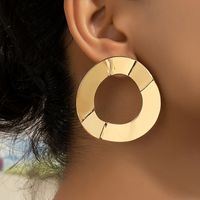 Wholesale Jewelry Simple Style Roman Style Geometric Alloy 14k Gold Plated Plating Ear Studs main image 1