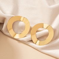 Wholesale Jewelry Simple Style Roman Style Geometric Alloy 14k Gold Plated Plating Ear Studs main image 4