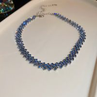 Fashion Full Diamond Multi-layer Necklace sku image 7