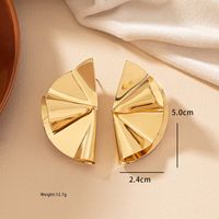 1 Pair Simple Style Classic Style Geometric Plating Ferroalloy 14k Gold Plated Ear Studs main image 3