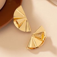 1 Pair Simple Style Classic Style Geometric Plating Ferroalloy 14k Gold Plated Ear Studs main image 4
