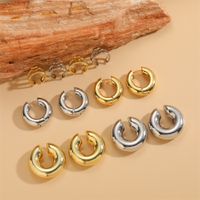 1 Pair Simple Style Commute C Shape Plating Copper 14k Gold Plated White Gold Plated Ear Cuffs main image 1