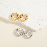 1 Pair Simple Style Commute C Shape Plating Copper 14k Gold Plated White Gold Plated Ear Cuffs main image 2