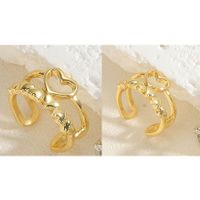 1 Pair Simple Style Commute C Shape Plating Copper 14k Gold Plated White Gold Plated Ear Cuffs sku image 1