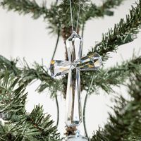 Christmas Simple Style Cross Arylic Party Hanging Ornaments main image 3