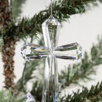 Christmas Simple Style Cross Arylic Party Hanging Ornaments main image 4