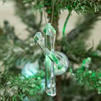 Christmas Simple Style Cross Arylic Party Hanging Ornaments main image 5