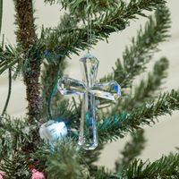 Christmas Simple Style Cross Arylic Party Hanging Ornaments main image 1