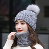 Women's Elegant Business Basic Solid Color Hollow Out Ear Warap Wool Cap main image 1