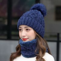 Women's Elegant Business Basic Solid Color Hollow Out Ear Warap Wool Cap sku image 5