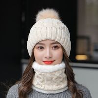 Women's Elegant Business Basic Solid Color Hollow Out Ear Warap Wool Cap main image 3