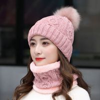Women's Elegant Business Basic Solid Color Hollow Out Ear Warap Wool Cap main image 2