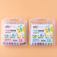 1 Set Solid Color School Plastic Preppy Style Marker Pen sku image 2