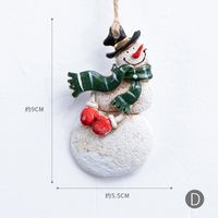 Christmas Cartoon Style Snowman Resin Party Hanging Ornaments sku image 4
