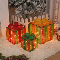 Weihnachten Süß Geschenkbox Kunststoff Innen Familientreffen Festival Beleuchtung sku image 4