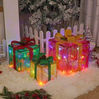Weihnachten Süß Geschenkbox Kunststoff Innen Familientreffen Festival Beleuchtung sku image 2