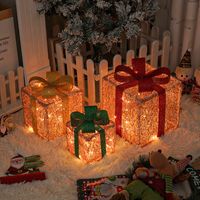 Christmas Cute Gift Box Plastic Indoor Family Gathering Festival Lightings main image 3
