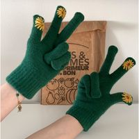 Women's Classic Style Color Block Gloves 1 Pair sku image 9