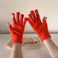 Women's Classic Style Color Block Gloves 1 Pair sku image 7