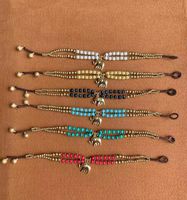 Ethnic Style Elephant Turquoise Copper Beaded Men's Bracelets main image 1