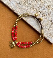 Ethnischer Stil Elefant Türkis Kupfer Perlen Männer Armbänder sku image 1