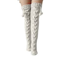 Women's Casual Simple Style Solid Color Polyacrylonitrile Fiber Over The Knee Socks A Pair main image 4