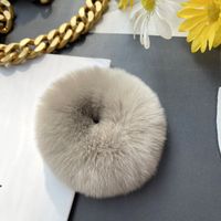 Simple Style Solid Color Rabbit Fur Hair Tie sku image 10