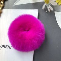 Simple Style Solid Color Rabbit Fur Hair Tie sku image 19