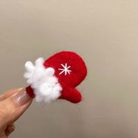 Süß Weihnachtsmann Tuch Handgemacht Haarklammer sku image 1