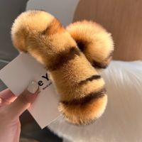 Sweet Solid Color Rabbit Fur Hair Claws sku image 3