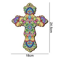 Ethnic Style Pastoral Cross Poplar Density Plate Artificial Decorations sku image 2