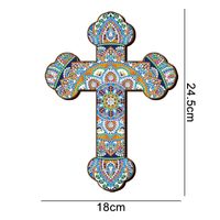 Ethnic Style Pastoral Cross Poplar Density Plate Artificial Decorations sku image 4