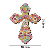Ethnic Style Pastoral Cross Poplar Density Plate Artificial Decorations sku image 3