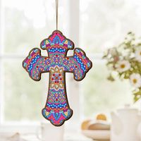 Ethnic Style Pastoral Cross Poplar Density Plate Artificial Decorations main image 1