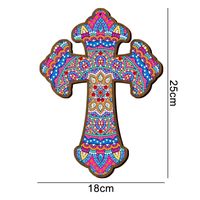 Ethnic Style Pastoral Cross Poplar Density Plate Artificial Decorations sku image 1