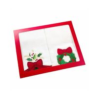 Cute Christmas Tree Bow Knot Cotton Towels sku image 19