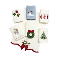 Cute Christmas Tree Bow Knot Cotton Towels main image 1
