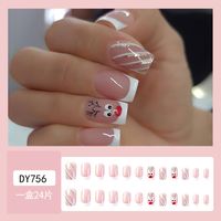 Cute French Style Sweet Cartoon Starry Sky Flower Plastic Nail Patches 1 Piece sku image 22