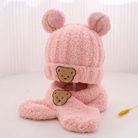 Girl's Cartoon Style Solid Color Beanie Hat sku image 6