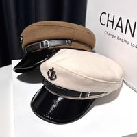 Women's Elegant Basic Simple Style Solid Color Curved Eaves Beret Hat main image 5
