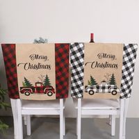 Christmas Cartoon Style Cute Tree Car Cloth Family Gathering Daily Festival Chair Cover main image 1