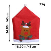 Christmas Cartoon Style Cute Christmas Hat Santa Claus Nonwoven Family Gathering Daily Festival Chair Cover main image 2