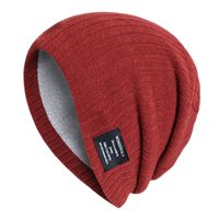 Men's Simple Style Solid Color Eaveless Wool Cap main image 4