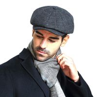 Men's Casual Solid Color Crimping Beret Hat main image 3