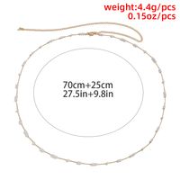 Basic Classic Style Geometric Copper Plating Gold Plated Silver Plated Women's Waist Chain main image 2