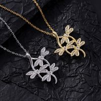 Elegant Streetwear Insect Copper Plating Inlay Zircon Pendant Necklace main image 1