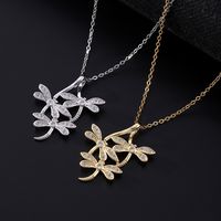 Elegant Streetwear Insect Copper Plating Inlay Zircon Pendant Necklace main image 5